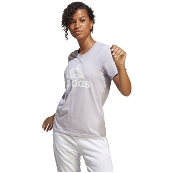 textil Dame T-shirts m. korte ærmer adidas Originals Big Logo Grå