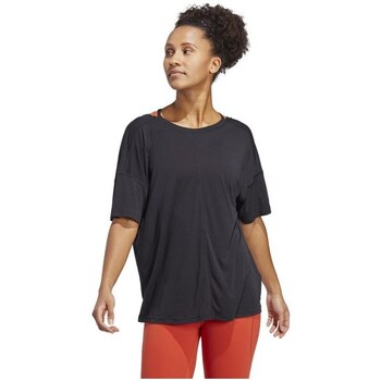 textil Dame T-shirts m. korte ærmer adidas Originals Yoga Studio Oversized Tee Sort