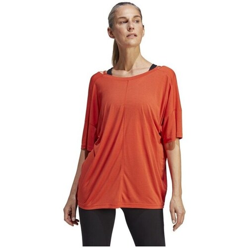 textil Dame T-shirts m. korte ærmer adidas Originals Yoga Studio Orange