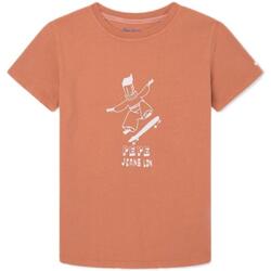 textil Dreng T-shirts m. korte ærmer Pepe jeans  Orange