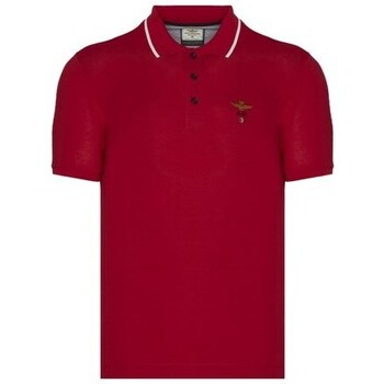textil Herre T-shirts m. korte ærmer Aeronautica Militare PO1308P8219299 Rød, Hvid