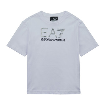 textil Dreng T-shirts m. korte ærmer Emporio Armani EA7 VISIBILITY TSHIRT Hvid
