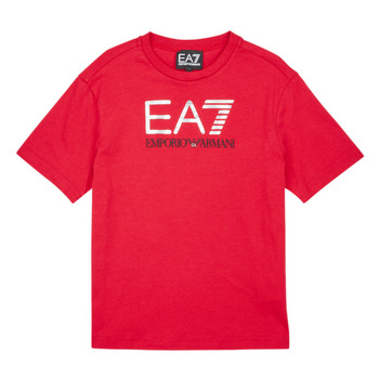 textil Dreng T-shirts m. korte ærmer Emporio Armani EA7 VISIBILITY TSHIRT Rød