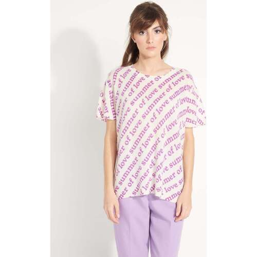 textil Dame T-shirts m. korte ærmer Studio Cashmere8 AVA 10 Flerfarvet