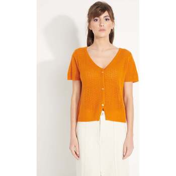 textil Dame Veste / Cardigans Studio Cashmere8 AVA 5 Orange