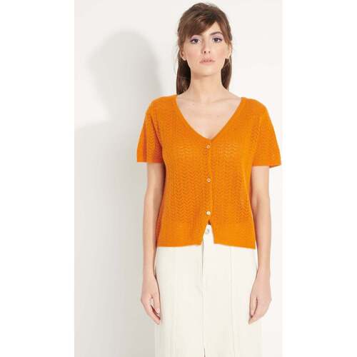 textil Dame Veste / Cardigans Studio Cashmere8 AVA 5 Orange