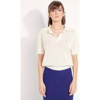 textil Dame Polo-t-shirts m. korte ærmer Studio Cashmere8 AVA 1 Hvid
