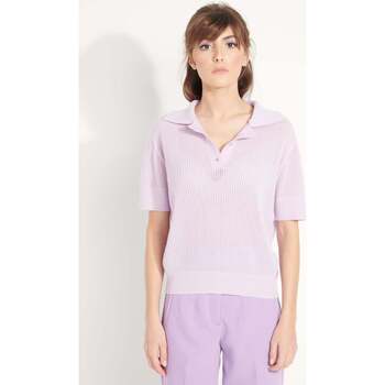 textil Dame Polo-t-shirts m. korte ærmer Studio Cashmere8 AVA 1 Violet