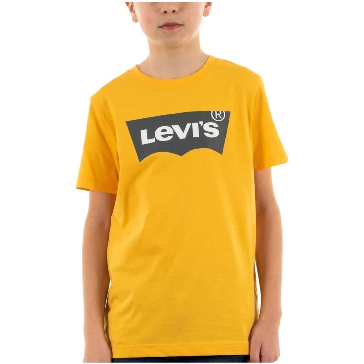 textil Dreng T-shirts m. korte ærmer Levi's  Gul