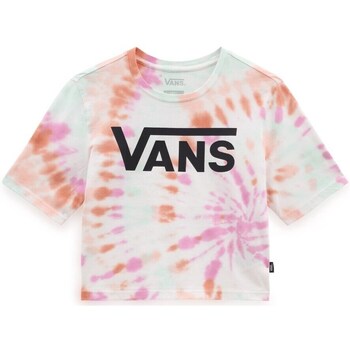 textil Dame T-shirts m. korte ærmer Vans Resort Wash Crop Orange, Hvid, Pink