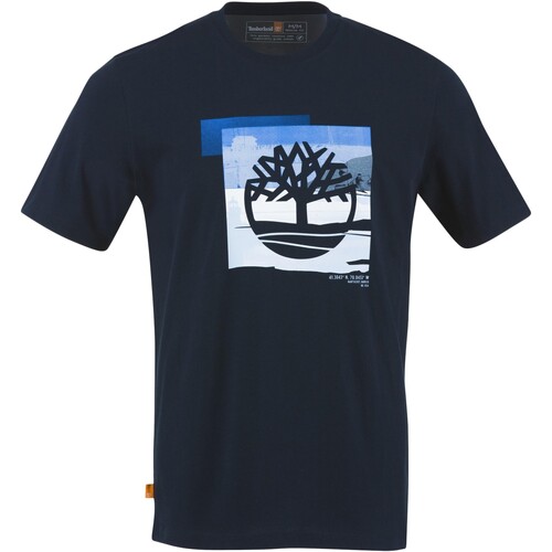 textil Herre T-shirts m. korte ærmer Timberland 213102 Blå
