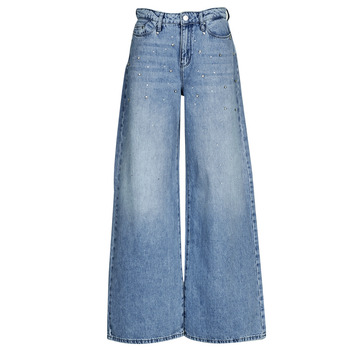 textil Dame Jeans med vide ben Karl Lagerfeld EMBELLISHED WIDE LEG DENIM Blå