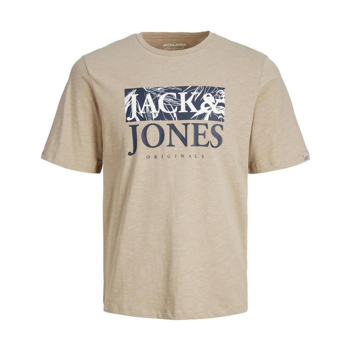 textil Herre T-shirts m. korte ærmer Jack & Jones  Beige