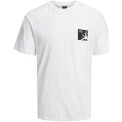 textil Herre T-shirts m. korte ærmer Jack & Jones  Hvid