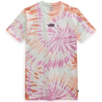 textil Dame T-shirts m. korte ærmer Vans Center Vee Wash Orange, Hvid, Pink