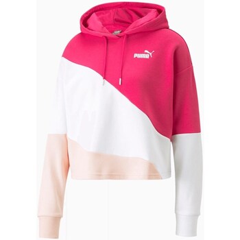 textil Dame Sweatshirts Puma Power Cat Hoodie Beige, Pink, Hvid
