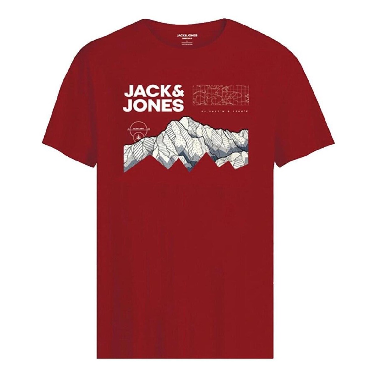 textil Dreng T-shirts m. korte ærmer Jack & Jones  Rød