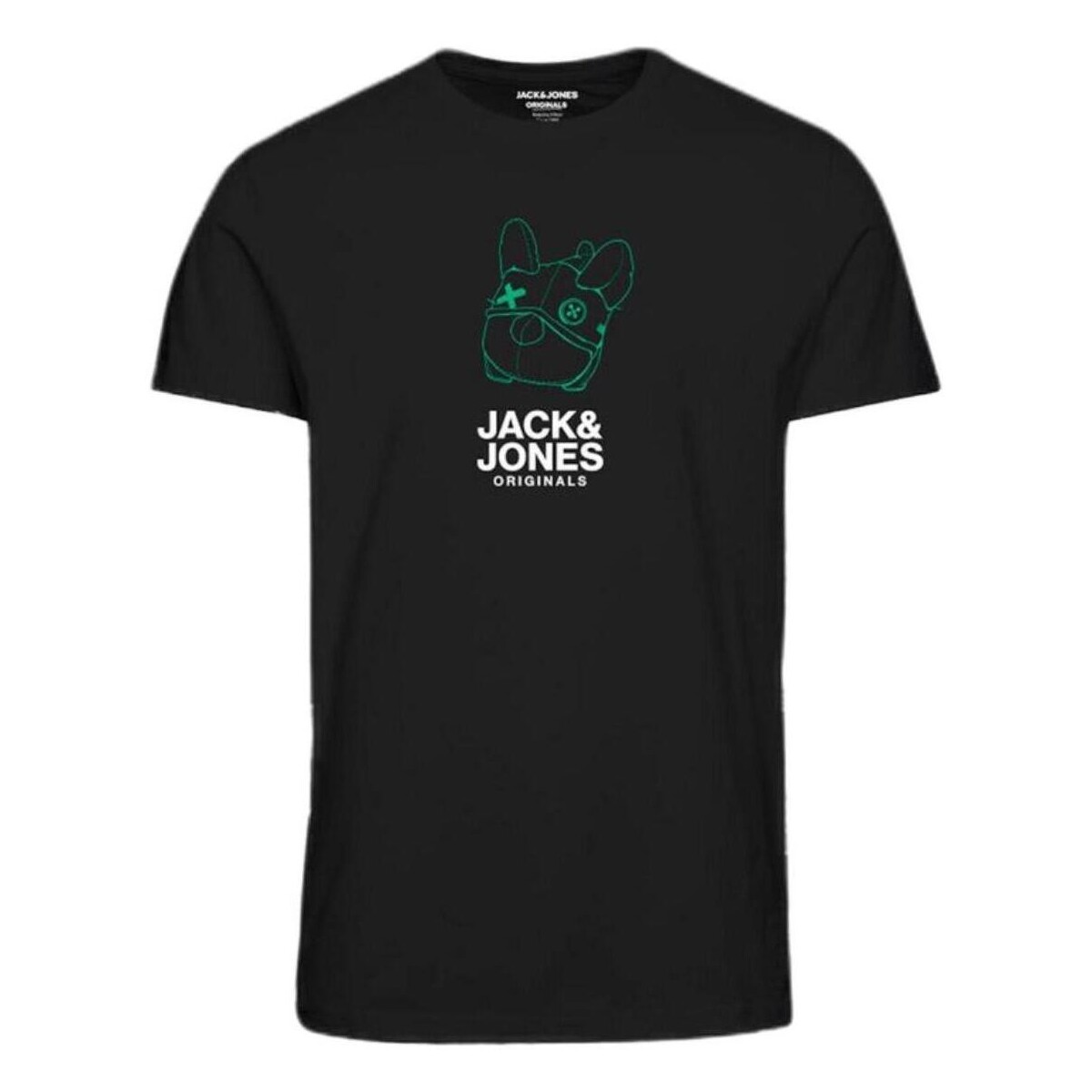 textil Dreng T-shirts m. korte ærmer Jack & Jones  Sort