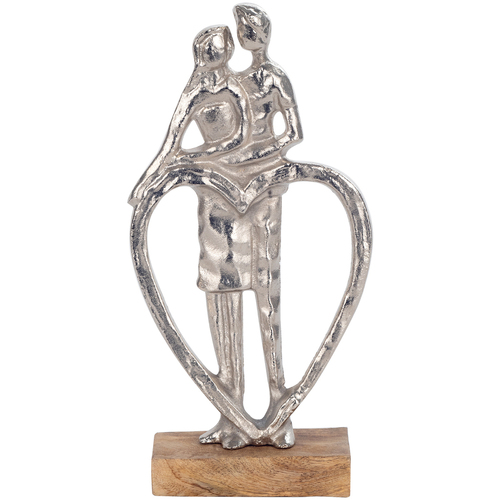 Indretning Små statuer og figurer Signes Grimalt Figur Par Hjerte Sølv