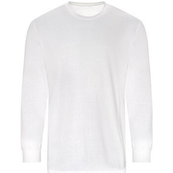 textil Herre Langærmede T-shirts Prortx RX152 Hvid