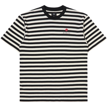 textil Herre T-shirts & poloer Edwin Basic Stripe T-Shirt - Black/White Flerfarvet