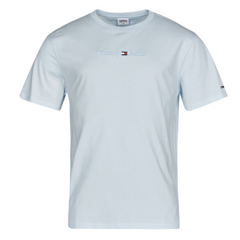 textil Herre T-shirts m. korte ærmer Tommy Jeans TJM CLSC SMALL TEXT TEE Blå / Himmelblå