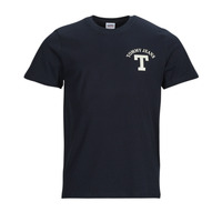 textil Herre T-shirts m. korte ærmer Tommy Jeans TJM REG CURVED LETTERMAN TEE Marineblå