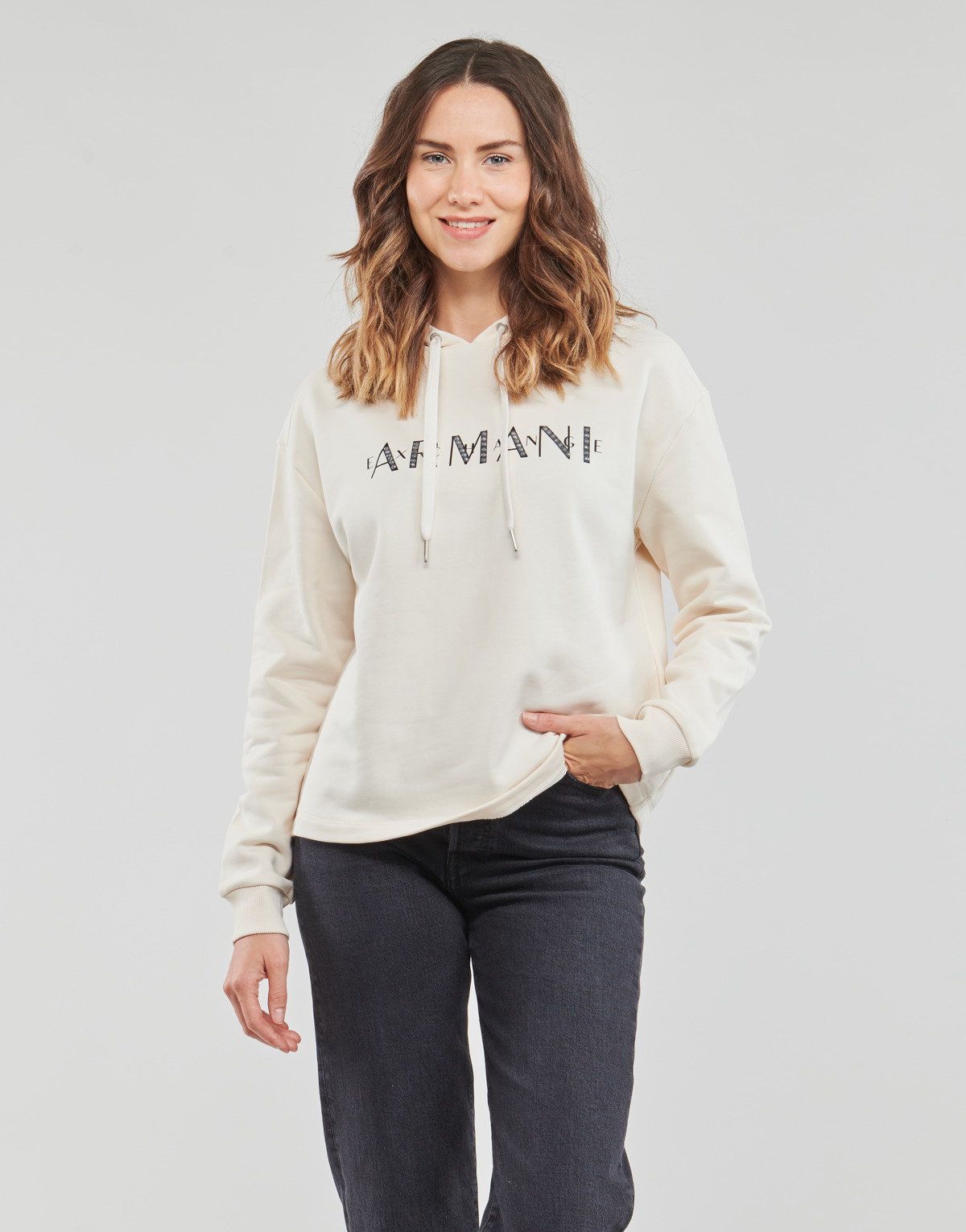 textil Dame Sweatshirts Armani Exchange 6RYM95 Beige