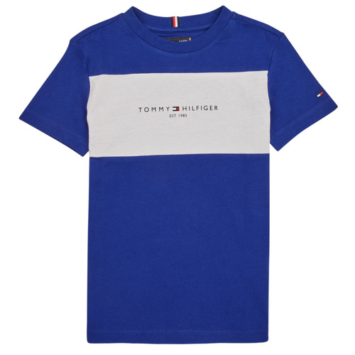 textil Dreng T-shirts m. korte ærmer Tommy Hilfiger ESSENTIAL COLORBLOCK TEE S/S Marineblå