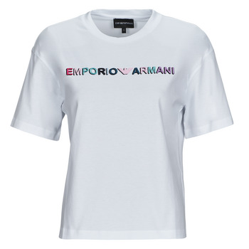 textil Dame T-shirts m. korte ærmer Emporio Armani 6R2T7S Hvid