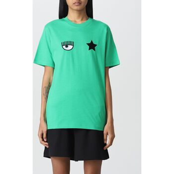 textil Dame T-shirts & poloer Chiara Ferragni 74CBHT08CJT00 144 Grøn