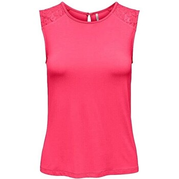 textil Dame Toppe / T-shirts uden ærmer Only CAMISETA MUJER ROSA  15294985 Pink