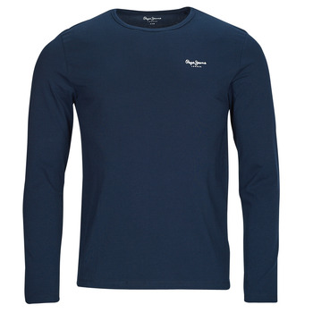 textil Herre T-shirts m. korte ærmer Pepe jeans ORIGINAL BASIC 2 LONG N Marineblå