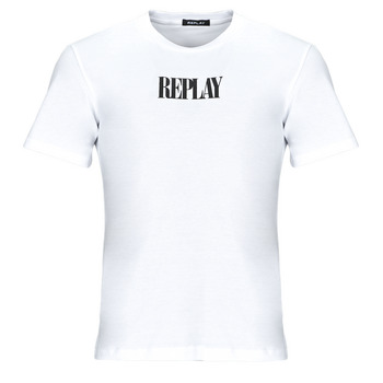 textil Herre T-shirts m. korte ærmer Replay M6657 Hvid