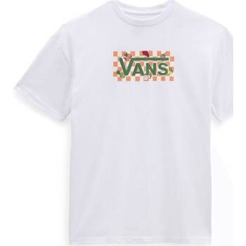 textil Dame T-shirts m. korte ærmer Vans Fruit Checkerboard Box Logo Hvid