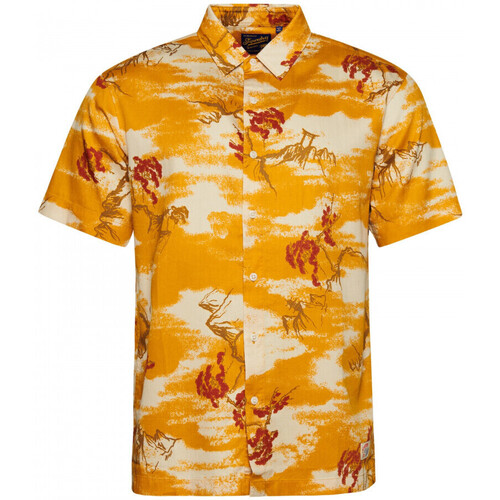 textil Herre Skjorter m. lange ærmer Superdry Vintage hawaiian s/s shirt Gul