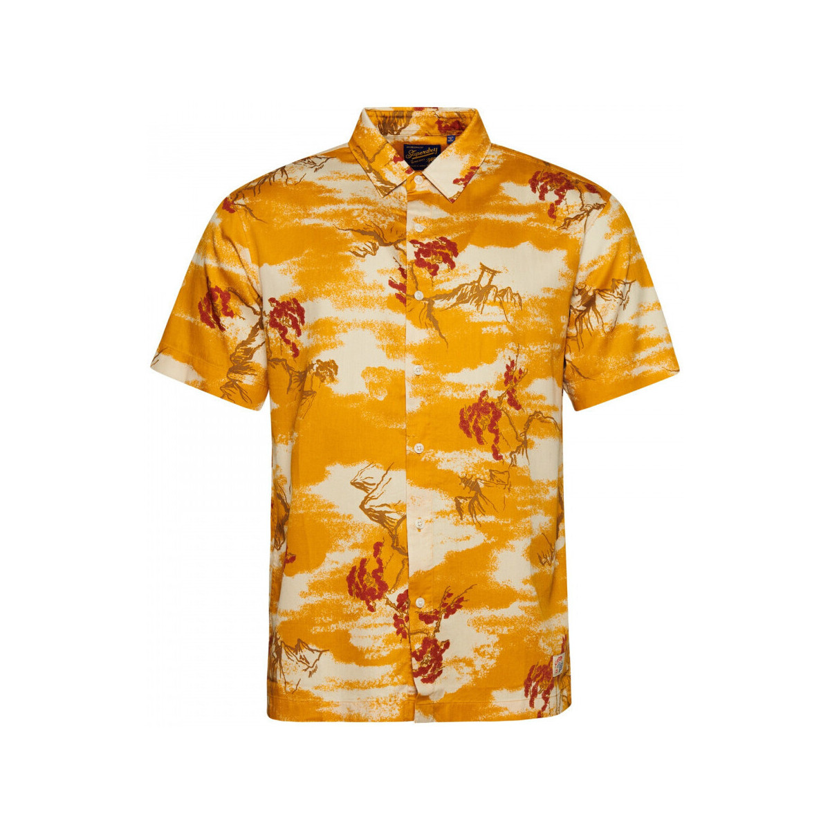 textil Herre Skjorter m. lange ærmer Superdry Vintage hawaiian s/s shirt Gul