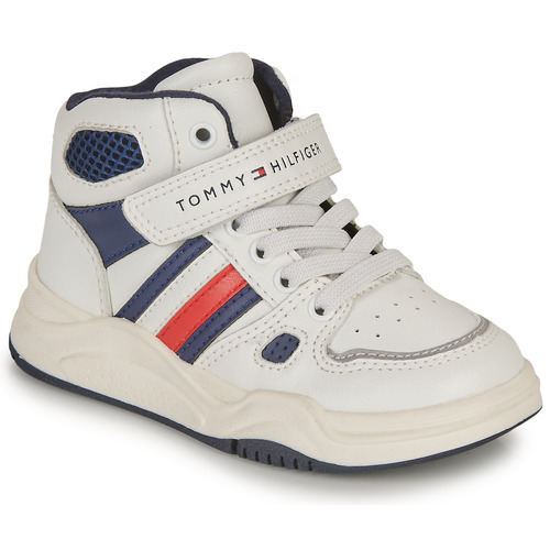 Sko Dreng Høje sneakers Tommy Hilfiger T3B9-33107-1355530 Hvid