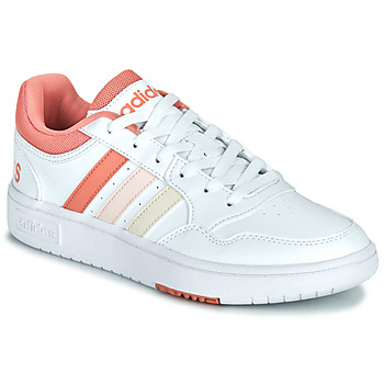 Sko Dame Lave sneakers Adidas Sportswear HOOPS 3.0 W Hvid / Pink