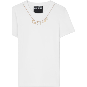 textil Dame T-shirts & poloer Versace  Hvid
