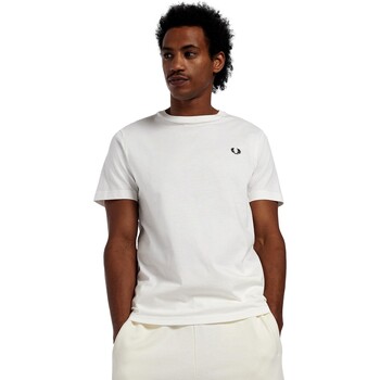 textil Herre T-shirts m. korte ærmer Fred Perry CAMISETA BLANCA HOMBRE   M1600 Hvid