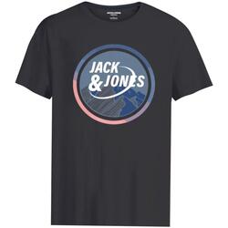 textil Dreng T-shirts m. korte ærmer Jack & Jones  Sort