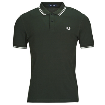 textil Herre Polo-t-shirts m. korte ærmer Fred Perry TWIN TIPPED FRED PERRY SHIRT Grøn / Hvid