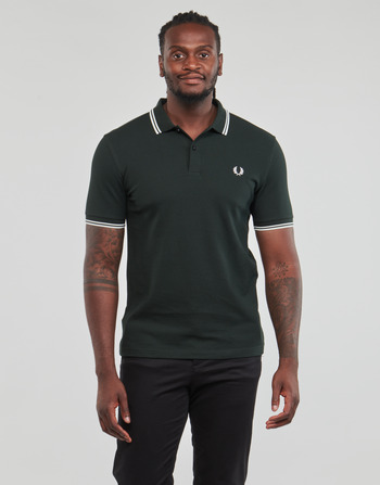 Fred Perry TWIN TIPPED FRED PERRY SHIRT Grøn / Hvid