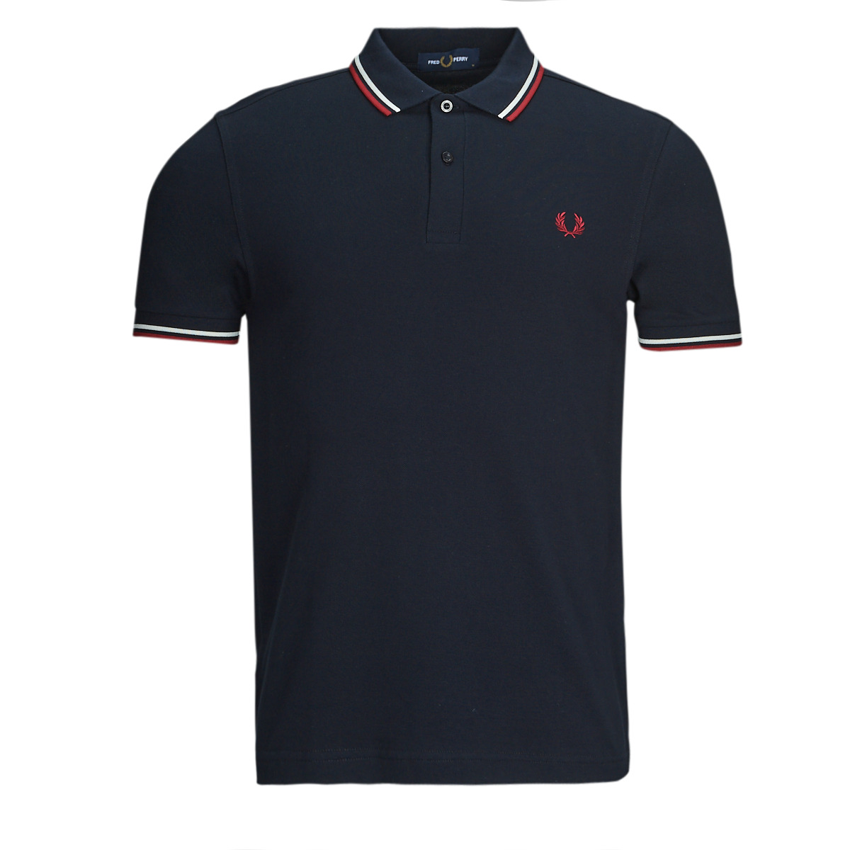 textil Herre Polo-t-shirts m. korte ærmer Fred Perry TWIN TIPPED FRED PERRY SHIRT Marineblå / Hvid / Rød