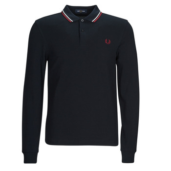 textil Herre Polo-t-shirts m. lange ærmer Fred Perry LS TWIN TIPPED SHIRT Marineblå