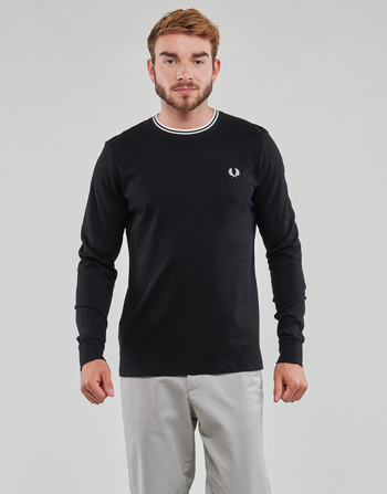 textil Herre Langærmede T-shirts Fred Perry TWIN TIPPED T-SHIRT Sort