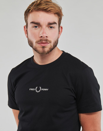 Fred Perry EMBROIDERED T-SHIRT Sort