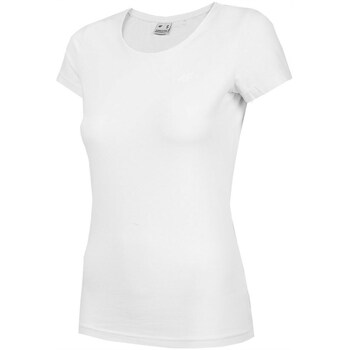 textil Dame T-shirts m. korte ærmer 4F TSD350 Hvid
