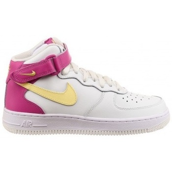 Sko Dame Høje sneakers Nike Air Force 1 Mid Hvid, Pink